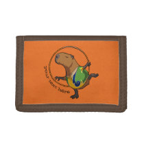 Cute Capybara Rhythmic Gymnastics Hoop Cartoon Trifold Wallet Cute Capybara Rhythmic Gymnastics Hoop Cartoon Trifold Wallet