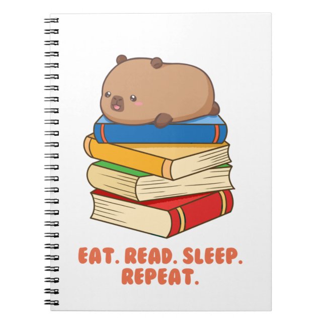 Cute Capybara Spiral Photo Notebook (Front)
