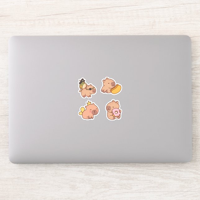 Evadollina Capybara Sticker, 100 stuks Schattige Stickers, Capybara, Schattige Dingen, Stickers, voor Boeken, Laptops, Waterflesjes, Kerstcadeaus