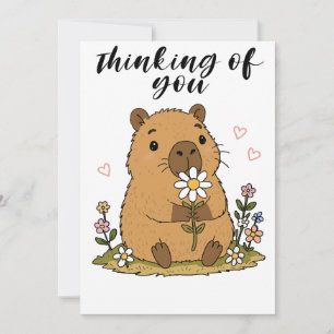 Cute Capybara Thank You Card