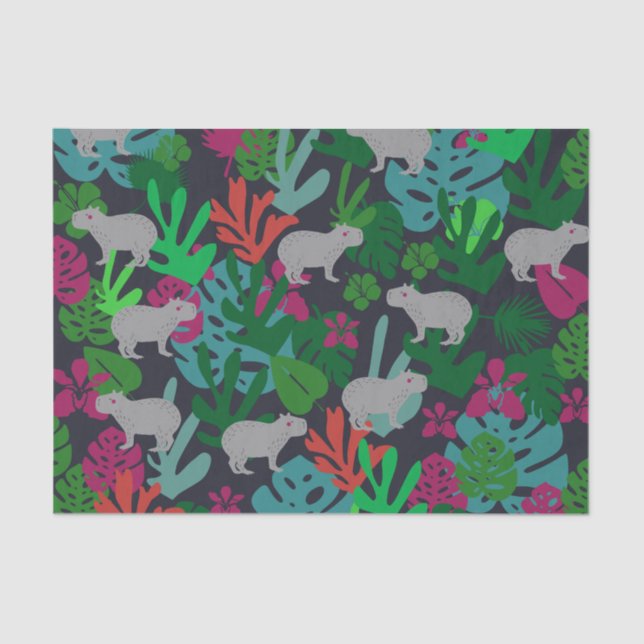 Cute Capybara Tissue Paper (Front)