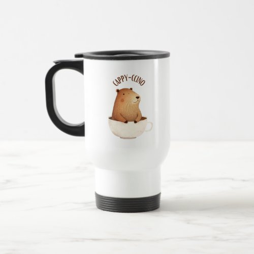 Cute Capybara Travel Mug Gift idea Unique Fun Travel Mug