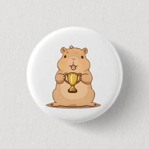 Cute Capybara Trophy Winner Kawaii Design Button