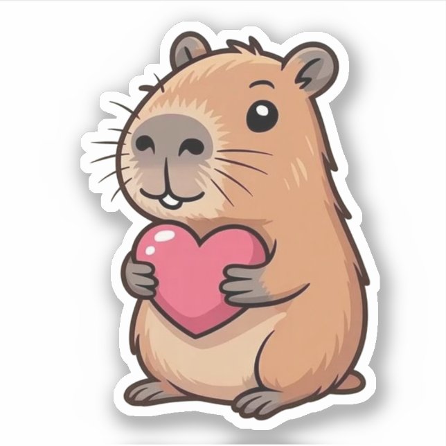 Cute Capybara Vinyl Stickers (Front)