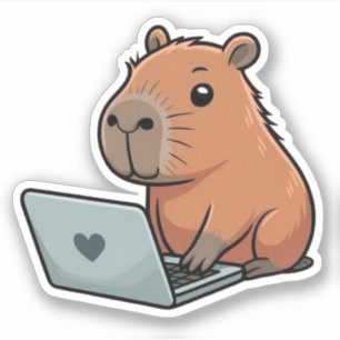 Cute Capybara Vinyl Stickers