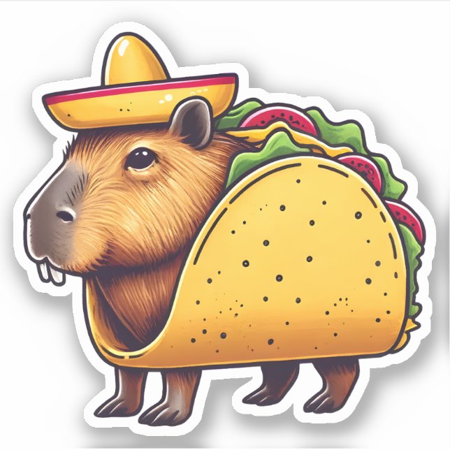 Cute Capybara Vinyl Stickers (Front)