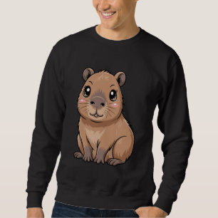 Cute Capybara with Boba LoFi Chill Vibes Sweatshirt