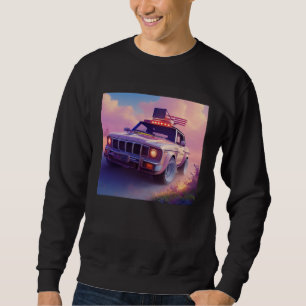 Cute Car Accessories Polygel Colors Sunset Colors  Sweatshirt