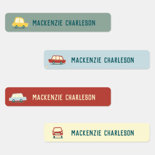 Cute Car Name Labels