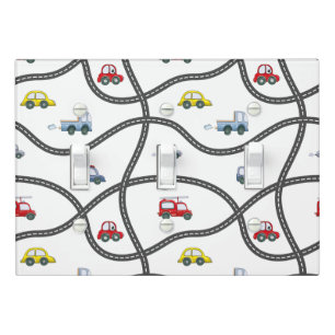 Cute Car Nursery Boy Bedroom Home Decor Light Switch Cover