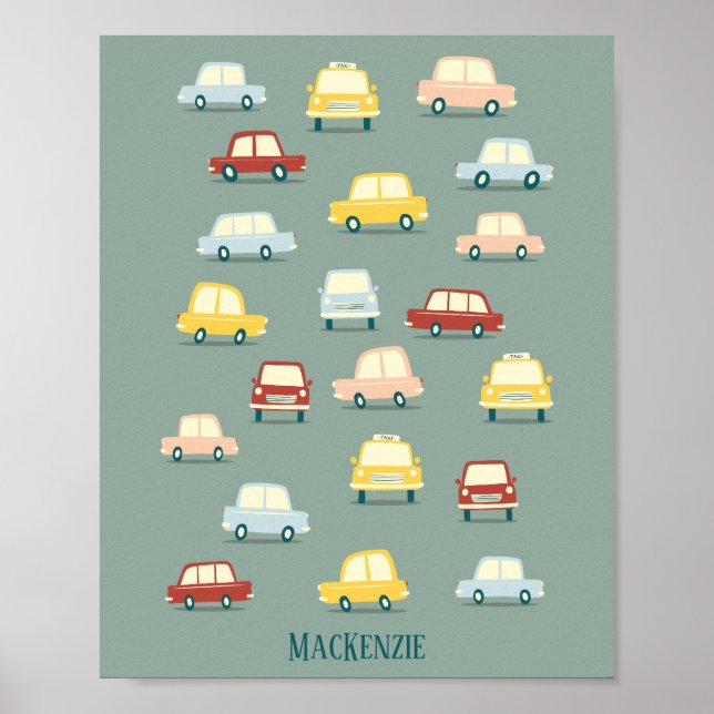 Cute Car Personalized Poster (Front)