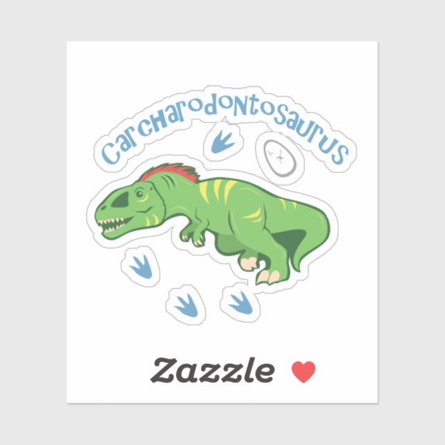 Cute Carcharodontosaurus Sticker (Sheet)