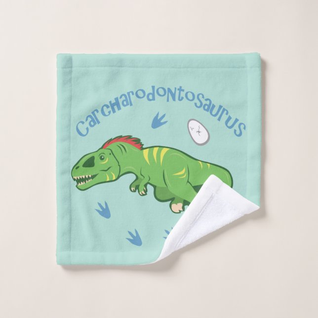 Cute Carcharodontosaurus Wash Cloth (Wash Cloth)
