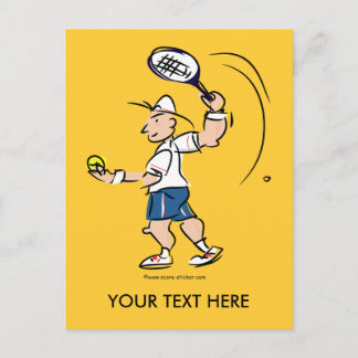 Cute card for tennis players