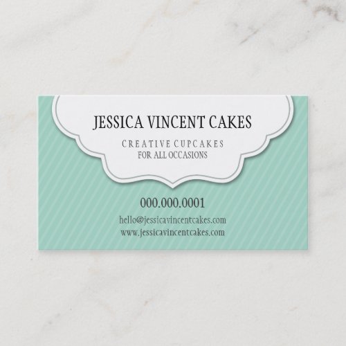 CUTE CARD scalloped label tag edge Business Card Template