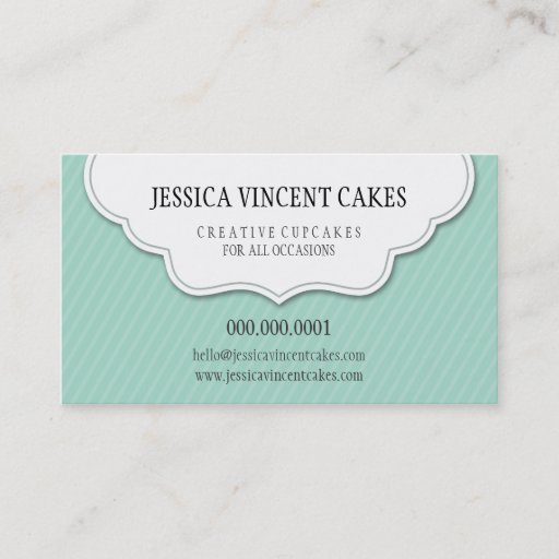 Customizable CUTE CARD scalloped label tag edge Business Card Template