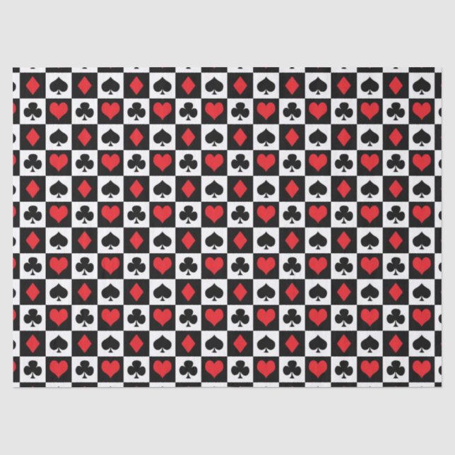 Cute card suit pattern casino gambling tissue paper (Front)