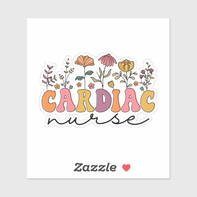 Cute Cardiac Nurse Sticker (Sheet)