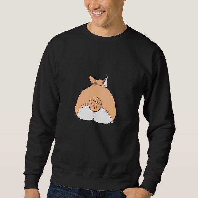 Cute Cardigan Pembroke Welsh Corgi Butt Dog Puppy Sweatshirt (Front)
