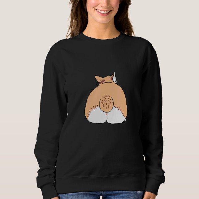 Cute Cardigan Pembroke Welsh Corgi Butt Dog Puppy Sweatshirt (Front)