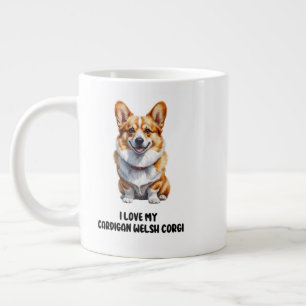 Cute Cardigan Welsh Corgi Design Giant Coffee Mug