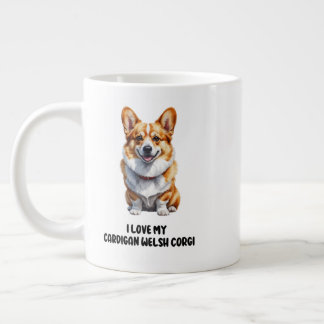 Cute Cardigan Welsh Corgi Design Giant Coffee Mug
