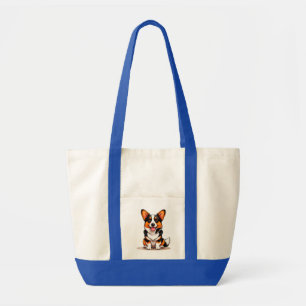 Cute Cardigan Welsh Corgi Puppy Character Cartoon Tote Bag