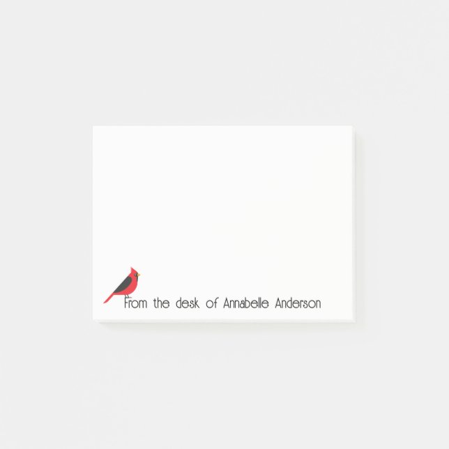 Cute Cardinal Personalize Notes (Front)