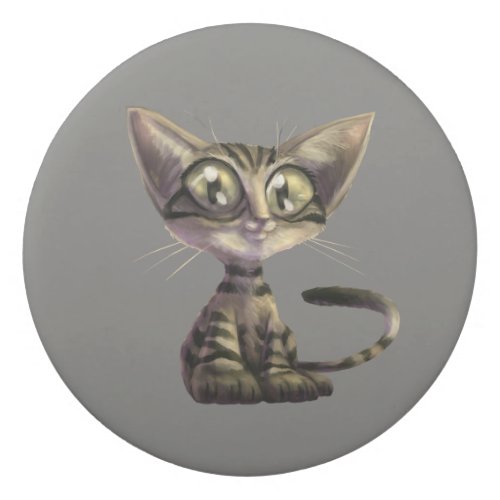 Cute Caricature Cat Round Eraser