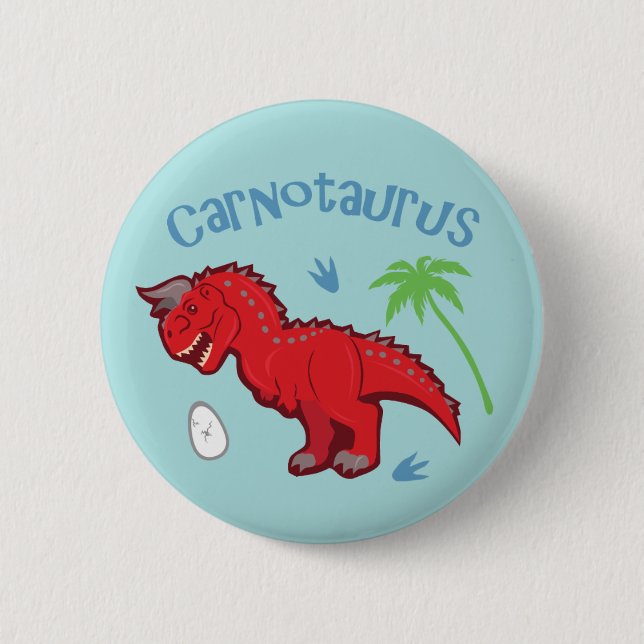 Cute Carnotaurus Button (Front)
