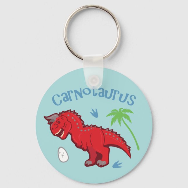 Cute Carnotaurus Keychain (Front)