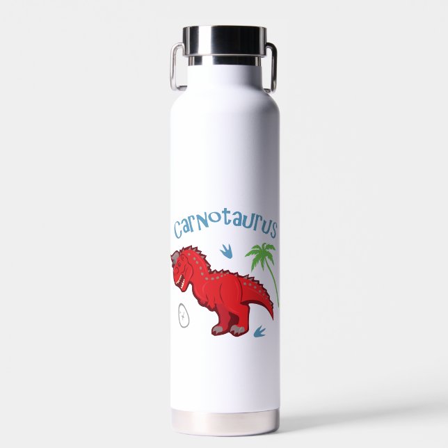 Cute Carnotaurus Water Bottle (Front)