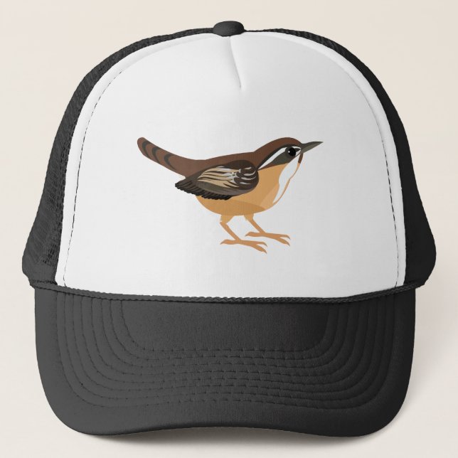 Cute Carolina Wren Trucker Hat (Front)