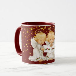 Cute Caroling Angels Mug