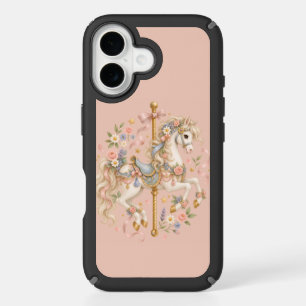 Cute Carousel Horse Vintage Art iPhone 16 Case