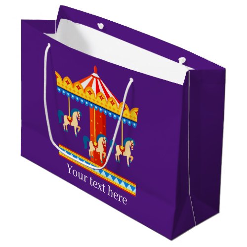 cute carousel lovers party kids large gift bag