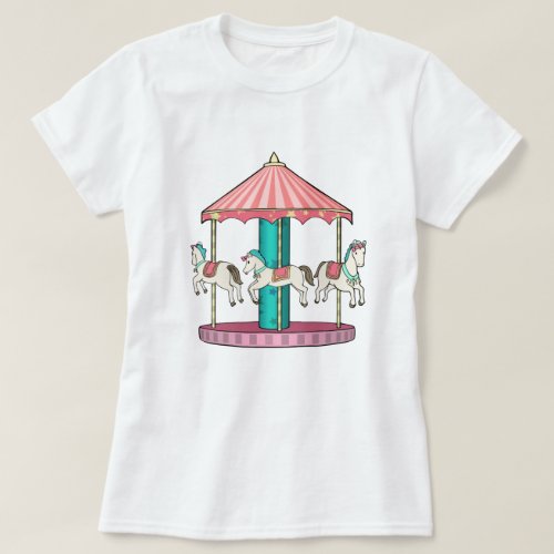 Cute Carousel T_Shirt