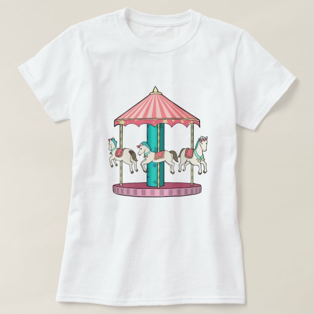 Cute Carousel T-Shirt (Design Front)