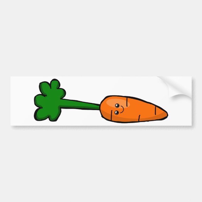 Cute Carrot Bumper Sticker (Front)
