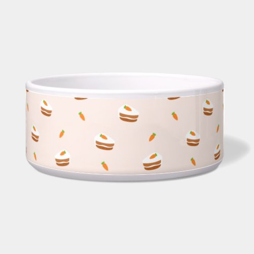 Cute Carrot Cake Pattern Bowl