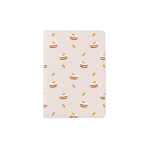 Cute Carrot Cake Pattern Passport Holder
