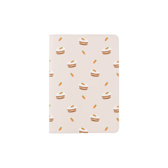 Cute Carrot Cake Pattern Passport Holder (Front)