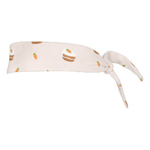 Cute Carrot Cake Pattern Tie Headband