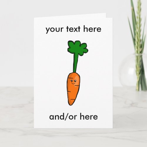 Cute Carrot Card