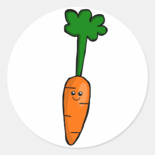 Cute Carrot Classic Round Sticker
