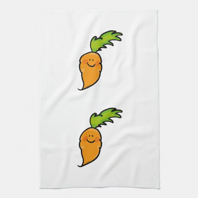 cute carrot kitchen towel (Vertical)