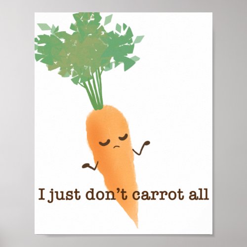 Cute carrot poster