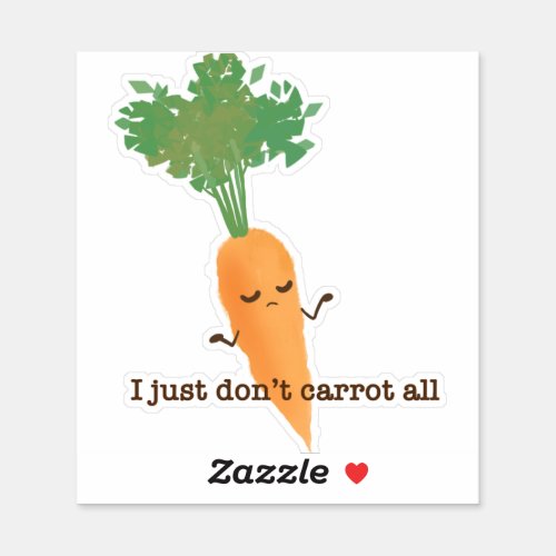 Cute carrot pun sticker