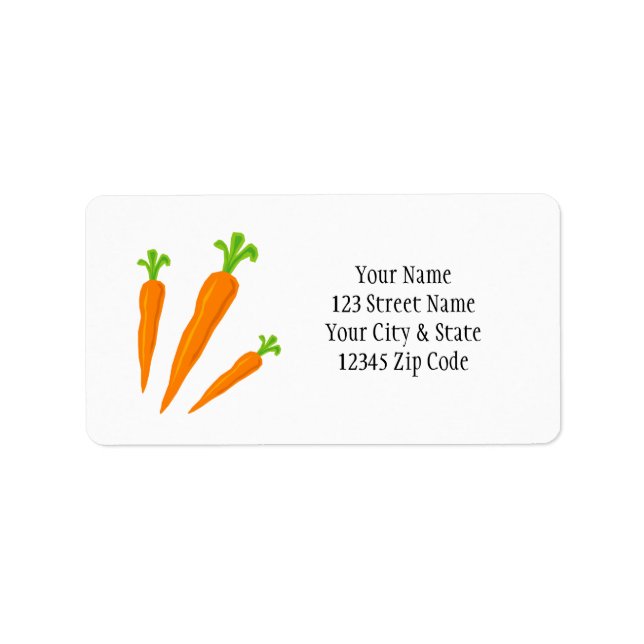 Cute carrot vegetable icon address labels (Front)