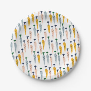 Cute Carrots Paper Plates